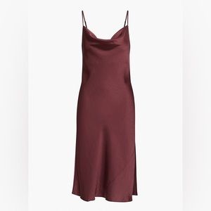 Aritzia Cowlneck Slip Dress Size S in Spiced Burgundy. Great condition.